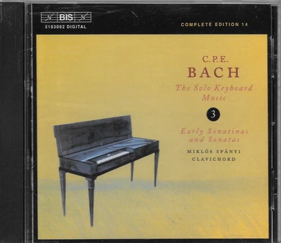 C.P.E. Bach The Solo Keyboard Music #3 CD BIS Records 1999 NM Condition - Image 1 of 3