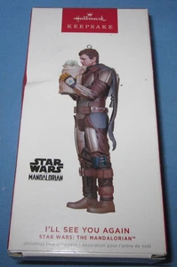 Adorno Mandaloriano Hallmark 2022 ~ Nuevo en una caja áspera ~ Te veré otra vez - Imagen 1 de 3