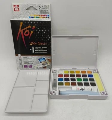 Sakura Koi карман поле эскиз набор - 24 цвета акварель набор с кистью (открытая коробка) - Изображение 1 из 3