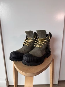 Timberland Premium 6" Boot BBC Bee Line Dark Green Nubuck Black Rubber Men's 8 - Picture 1 of 9