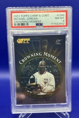 2001 Topps Champions And Contenders Crowning Moment #CM4 Michael Jordan PSA 8 - Image 1 of 2