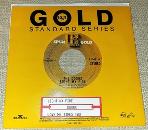The Doors Light My Fire-Love Me Two Times 7" Jukebox Record w/Title Strip 45 RPM - Picture 1 of 3