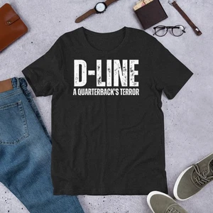 D-Line A Quarterback's Terror Football Defensive Lineman DL t-shirt - Picture 1 of 5