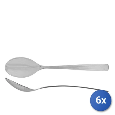 6x Cucchiai Da Tavola In Acciaio Inox Gaia, Argento - Immagine 1 di 4