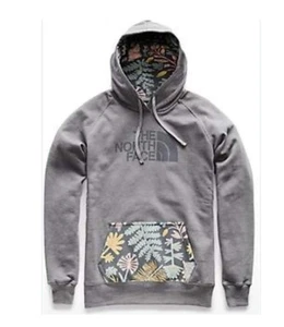 The North Face Sweater Womens Medium Gray Floral Pullover Hoodie Cotton New Med - Picture 1 of 11