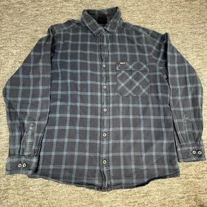 Camisa para hombre Jack Wolfskin mediana azul negra a cuadros manga L. algodón orgánico - Imagen 1 de 22