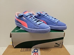 Puma Suede Valentines Lace Up Youth Girls Purple Sneakers Casual Shoes 6.5sz - Picture 1 of 9