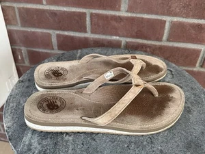 New Balance Womens Size 7B Brown Cushioned Slip On Flip Flop Sandals Shoes - Picture 1 of 9