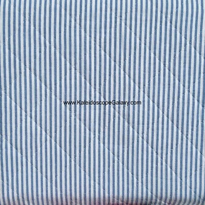 LAURA ASHLEY 3 piezas COLCHA KING ~ Azul Blanco Oxford Rayas Volantes Falsa Granja Foto 1 de 4