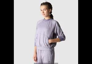 The North Face Womens Juniper Basin Crew Neck Top XL Lunar Slate Heather New - Picture 1 of 5