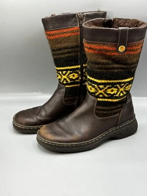 Bare ловушки вигвам женщин ботинки 6,5 М кожи ацтеков кожи Southwestern одеяло - Изображение 1 из 4