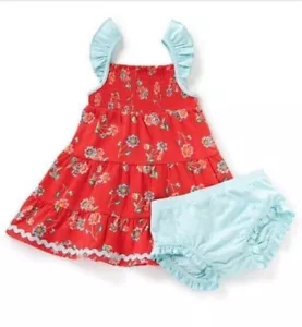 Matilda Jane Little Ruby Kleid 18-24 M Rüschen Träger + Windelhülle - Bild 1 von 3