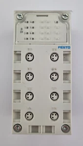 Festo 195706 Anschlussblock CPX-AB-8-M8-3POL + 195742 Verkettungsblock CPX-GE-EV - Bild 1 von 2