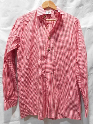 Camicia Schmied B. Rothel Gingham Oktoberfest Germania nuova senza etichette taglia large - Immagine 1 di 4