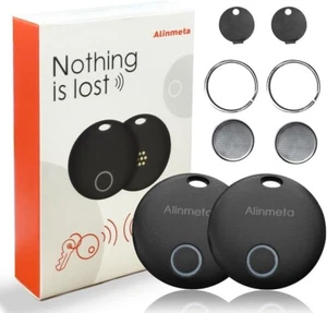🔥🔥🔥Alinmeta 2 Pack Bluetooth Smart Tracker Keys Finder with 3 Keychains🔥🔥🔥 - Picture 1 of 4