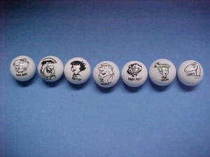 Group of 7 The Flintstones Glass Marbles 1 inch.See photos - Picture 1 of 4