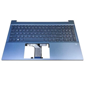 New For HP Pavilion 15-eg 15-eh Palmrest w/ Backlit Keyboard Blue M08920-001 US - Picture 1 of 9