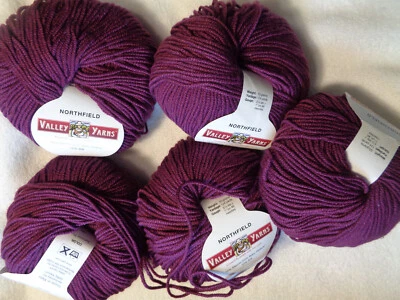 Lote 5 NORTHFIELD Merino BABY SEDA ALPACA Valle Hilados Perú VERANO CIRUELA Púrpura Foto 1 de 3