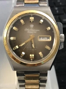 Reloj Hombre JULES JURGENSEN 37mm 2 Tonos Automático Día Fecha 17J, Funciona (Lote 2499) - Imagen 1 de 10