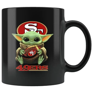 Taza de café de fútbol americano de los 49ers de San Francisco de la NFL Star Wars Team Yoda 49ers taza regalo - Imagen 1 de 4
