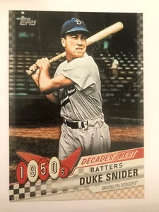 2020 Topps Decade's Best 1950s Jumbo 5x7 Duke Snider Dodgers DB13 02/49 - Picture 1 of 1