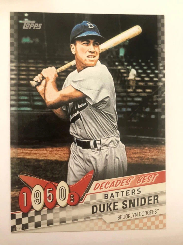 2020 Topps Decade's Best 1950s Jumbo 5x7 Duke Snider Dodgers DB13 02/49 - Image 1 of 1