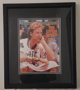 Larry Bird Signed Sports Illustrated (1986), Framed Double-Matte, Upper Deck COA - Picture 1 of 13