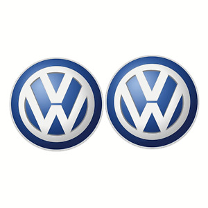 2 x Volkswagen VW Blue Key Fob Case Badge Emblem Logo Decal Replacement 14mm