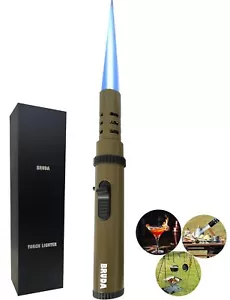 Metal Hand Held Camping Butane Torch Blow Lighter Gas Refillable Flame Streng... - Picture 1 of 7