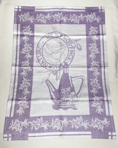 "Toallas de té de cocina Sud Etoffe (4) aceite de oliva gris púrpura 100 % algodón 20"" x 29""" - Imagen 1 de 9
