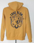 NWT TRUE RELIGION Premium Arch Buddha Zip Fleece Hoodie Jacket Antique Gold MED