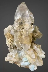 Wow Quality Aquamarine with Rutile Quartz Collection Specimen - Picture 1 of 6