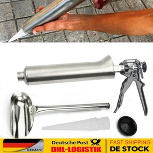 Edelstahl Mörtelspritze Fugenpistole Mörtel Zement Lückenfüllpistole 8mm Düse - Bild 1 von 12