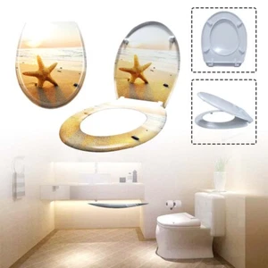 Toilettendeckel mit Absenkautomatik Toilettensitz WC-Sitz Klodeckel Seestern DHL - Bild 1 von 12