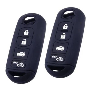Funda con llave remota de silicona negra 2 piezas apta para Mazda 2 3 6 CX-5 CX-7 CX-9 - Imagen 1 de 4