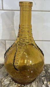 Vintage Wheaton Glass 9.25 " Tall Vintage Amber Glass Ball & Claw Bitters Bottle - Picture 1 of 24
