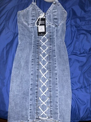 True Religion на шнуровке джинсовое платье - Изображение 1 из 4