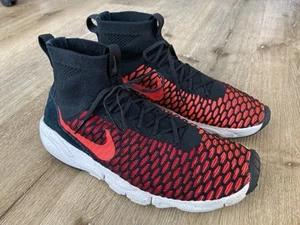 Nike Air Footscape Magista Flyknit Black Gym Red Size US9 UK8 EU42.5 - Picture 1 of 11