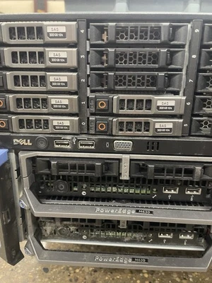 Dell PowerEdge VRTX 25x2.5" Bay Chassis 2x (M630 Blade 1xGold 6128 CPU 64GB RAM) - Image 1 of 2