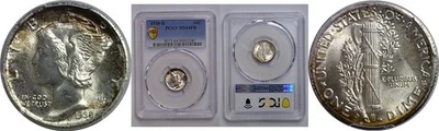 1938-D Mercury Dime   PCGS MS-64 FB - Image 1 of 3