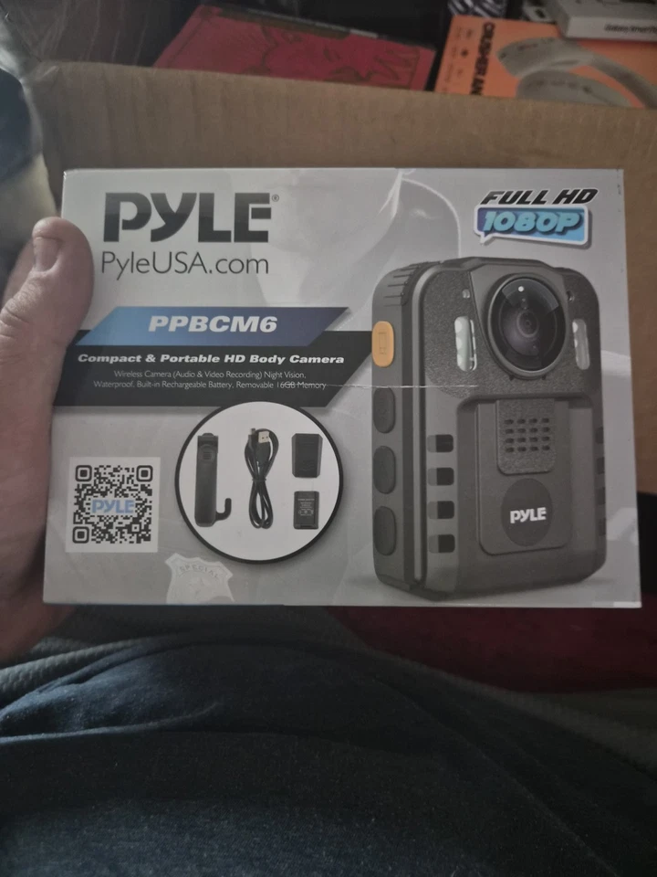 Pyle PPBCM92 Compact Portable HD Body Camera Night Vision, Police Security - Image 1 of 3