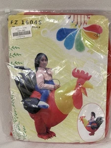 Inflatable Rooster Ride-On Costume Kids Party Halloween w/ Fan & Pack NWT - Picture 1 of 3