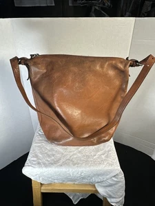 Echte Vintage IL BISONTE by Wanni Di Filipino braune Leder-Schultertasche hergestellt in Italien - Bild 1 von 21