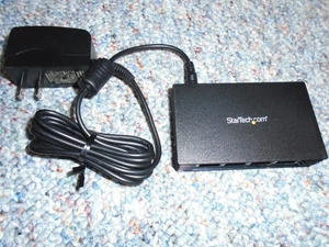 StarTech ST4202USB 4 Port Compact Black USB 2.0 Hub with Power supply - Picture 1 of 2