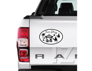 Set 2 Auto Decal Sticker Magnet The Nativity TRUE STORY Christmas Mary Jesus Car - Bild 1 von 2