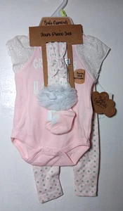 Baby Essentials "Grandma Little Love" Pink 3M Four Piece Set Outfit - Picture 1 of 3