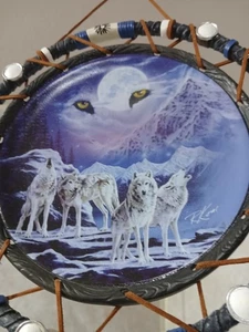 Rare "EYES OF MIDNIGHT" Dreamcatcher Robin Koni Wolves Bradford Exchange - Picture 1 of 4