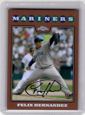 2008 Topps Chrome #23 Felix Hernandez Copper Refractors #/599 - Image 1 of 2