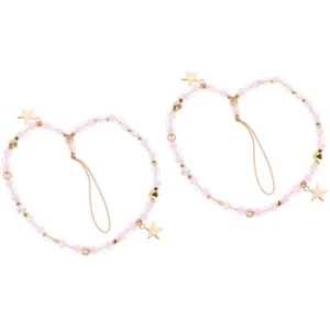  2 PCS Handy Kette Handy-Schlüsselband Mit Perlenanhänger Telefon Perlenzauber - Zdjęcie 1 z 12