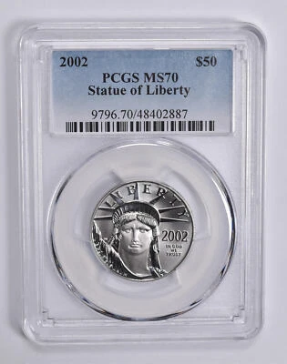 MS70 2002 $50 American Platinum Eagle 1/2 Oz Platinum PCGS *0409 - Image 1 of 3